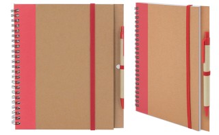 Cuaderno con tapa de cartón reciclado promocional